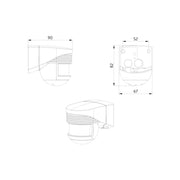 BEG Brück Electronic - Bewegungsmelder/Präsenzmelder komplett Bewegungsmelder LC-Click 140 schwarz schwarz