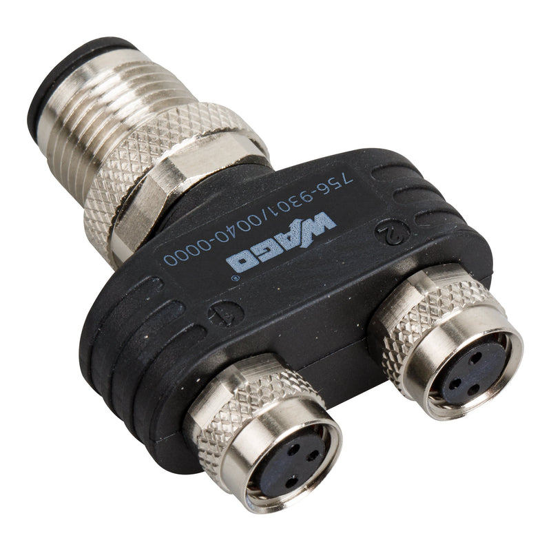 WAGO - Zubehör/Ersatzteile für Steuerungen M8/M12-Zweifachverteiler 756-9301/040-000 Zubehör,4-polig