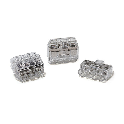 HellermannTyton - Steckklemme Verbindungsdosenklemme HCPM-4 PC CL 100 4x0,5-2,5 transpar. − 100 Stück