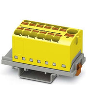 Phoenix Contact - Durchgangs-Reihenklemme Verteilerblock PTFIX10/12X4-NS35YE − 8 Stück