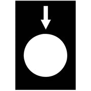 Schneider Electric - Bezeichnungsschild für Befehlsgeräte Symbolschild ZB2BY2954 sw − 10 Stück