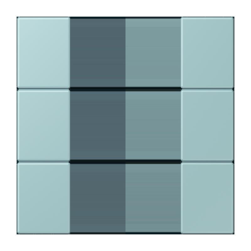 Jung - Abdeckung/Bedienelement für Installationsschalterprogramme Tastensatz 3fach LC 503 TSA 214 ceruleen clair