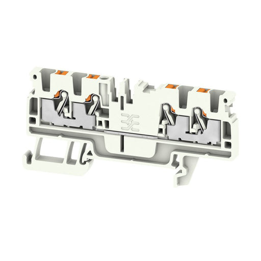 Weidmüller - Durchgangs-Reihenklemme Klemme A4C 2.5 LTGY PUSH IN, 2.5 mm² − 100 Stück