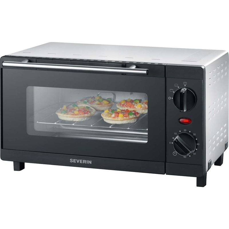 Severin - Tischbackofen/Backgrill Toastofen TO 2052 sw/si 800W 9L