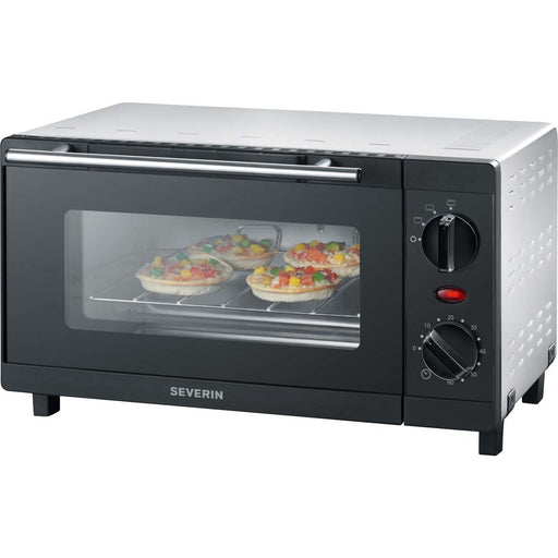 Severin - Tischbackofen/Backgrill Toastofen TO 2052 sw/si 800W 9L