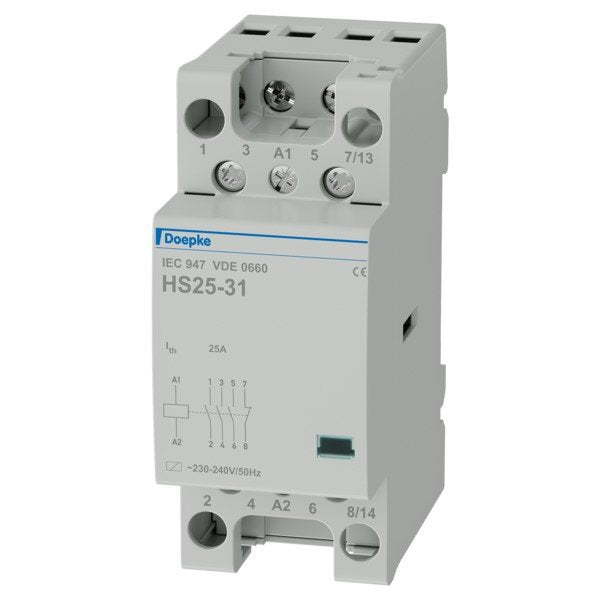 Doepke - Installationsschütz für Reiheneinbau Schütz HS 2-230AC/25-31 3Schließer,1Öffner