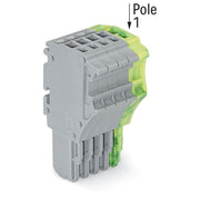 WAGO - Ein- und mehrpolige Klemmenleiste 1-Leiter-Federleiste 2020-105/000-036 1,5 mm²,gr/gn-ge − 50 Stück