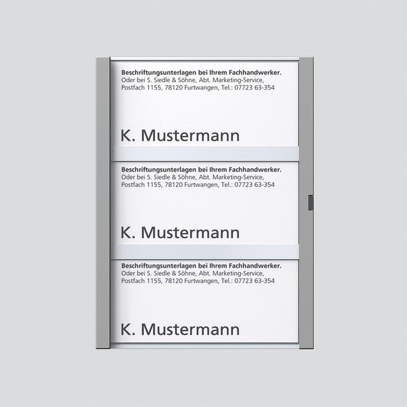 Siedle&Söhne - Zubehör/Ersatzteile für Türkommunikation Namensschild titan-met kpl 200029793-00 f.TM 612-3 TM − 1 Stück