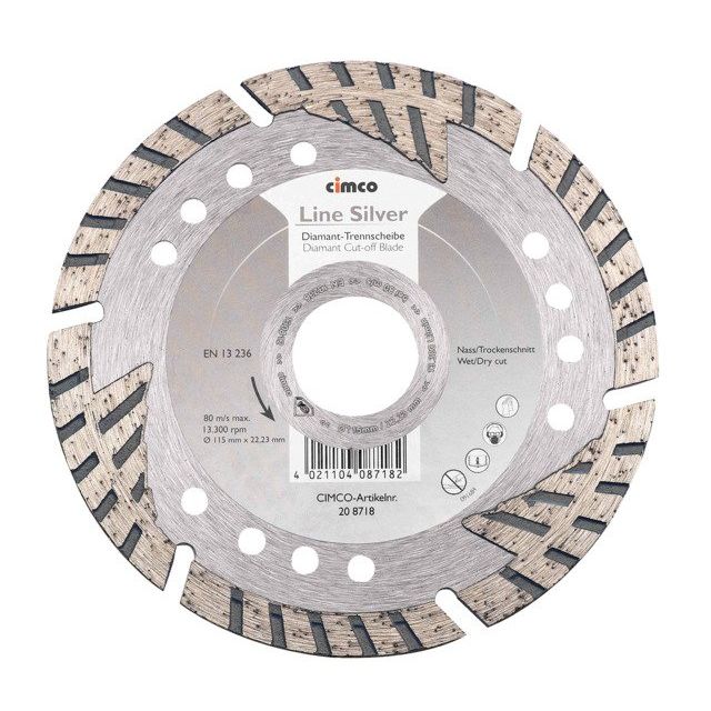 Cimco Werkzeuge - Trenn-/Schleifscheibe Diamanttrennscheibe 208718 D=115mm