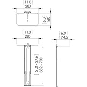 Vogels - Zubehör/Ersatzteile für Unterhaltungselektronik Kamera/Lautsprecherhalter PVA5070 sw Connect-it,55-90Z