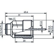 Telegärtner - Koax-Steckverbinder PH-Elektrodensteckkopf sw 100024949 Industrieausführung − 10 Stück