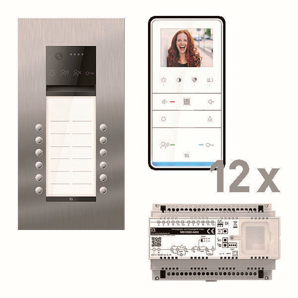 TCS Tür Control - Türsprech-Set video:pack AVU600212 PVUF122/001 IVW6511 12WE UP