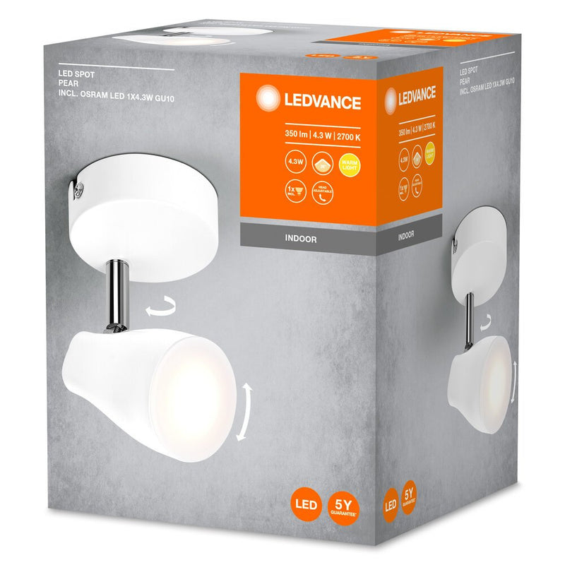 Ledvance - Decken-/Wandleuchte LED-Leuchte 1x GU10 LED S #4058075826410 2700K, weiß  − 1 Stück