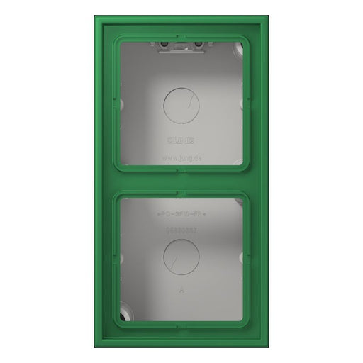 Jung - Aufputzgehäuse für Unterputzgerät Aufputz-Kappe 2fach LC 582 A 219 vert fonce (32050)