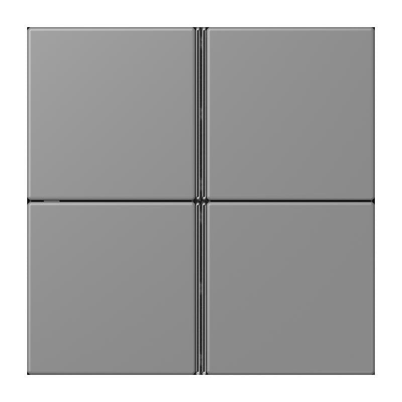Jung - Abdeckung/Bedienelement für Installationsschalterprogramme Tastensatz 4fach LC 404 TSA 203 gris 31
