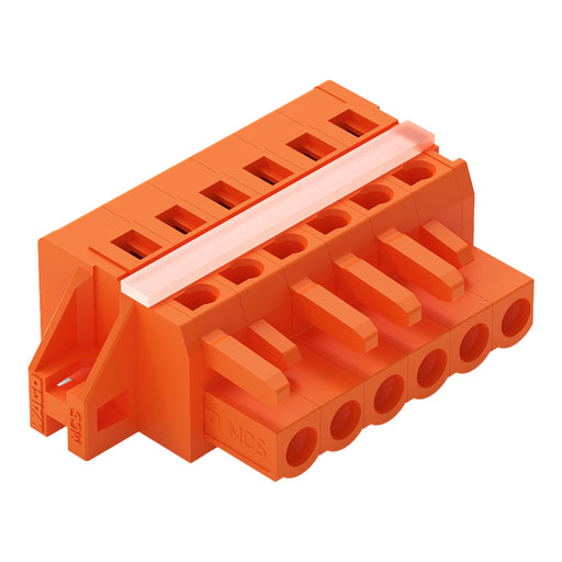 WAGO - Kabelsteckverbinder für Leiterplattensteckverbinder 1-Leiter-Federleiste 231-306/027-000 CAGECLAMP,2,5mm²,or − 50 Stück