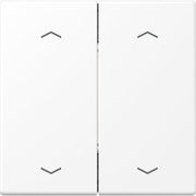 Jung - Sender/Fernbedienung für Installationsschalterprogramme Funk-Wandsender 4-Kanal ENO LS 995 MP WWM schneeweiß matt