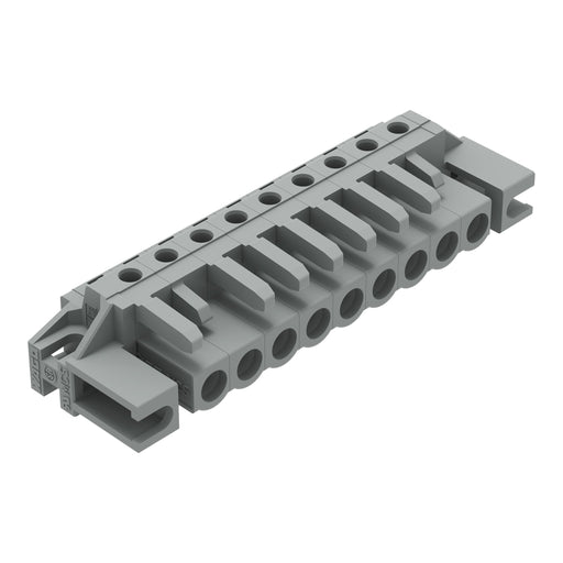 WAGO - Leiterplattensteckverbinder THT-Federleiste abgewink. 232-239/047-000 Rastermaß 5mm,grau − 25 Stück