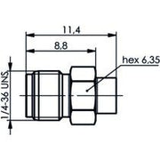 Telegärtner - Koax-Steckverbinder SMA-Kabelbuchse 50Ohm AU 100024730 G10 (UT-141) − 5 Stück
