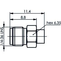 Telegärtner - Koax-Steckverbinder SMA-Kabelbuchse 50Ohm AU 100024730 G10 (UT-141) − 5 Stück
