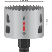 Bosch - Lochsäge PRO Multi Material PC Plus 2608594395 Lochsäge, 64 mm