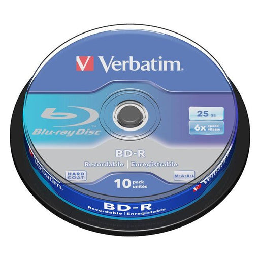 Verbatim - Speichermedium digital BD-R 25GB/1-6x 43742 (VE10) Cakebox (10 Disc)