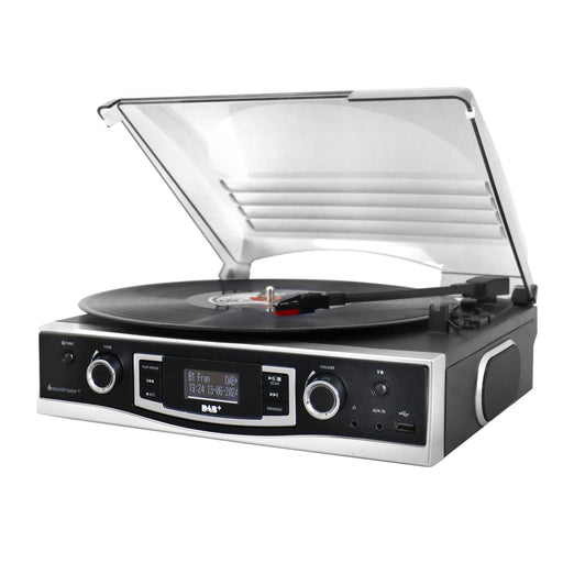 Soundmaster - Schallplattenspieler Plattenspieler/DAB+Radio PL590SW sw USB und Encoding
