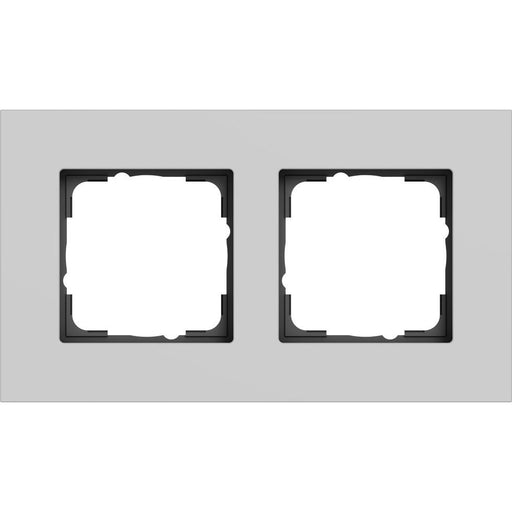 Gira - Abdeckrahmen 2-fach 0212405 Alu.Grau(lack.)