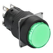 Schneider Electric - Drucktaster, Komplettgerät Grüner Drucktaster XB6EAA31P flach, o. Rastung − 5 Stück