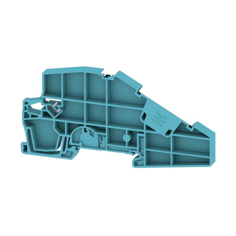 Weidmüller - Endklammer/-halter für Reihenklemme Endwinkel, blau, TS 35, AEB ITB 2.5/4 BBBLDL V-0, Wemid, Breite: − 25 Stück