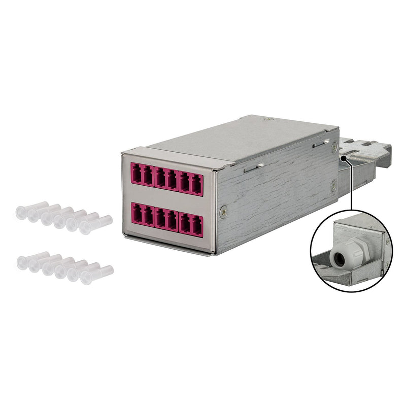 Metz Connect - Moduleinsatz für Patchpanel LWL DCCS Baugruppe OM4 130D207J00000N 6xLC-Duplex