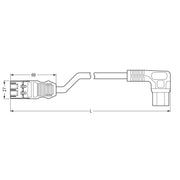 WAGO - Konfektionierte Leitung für steckbare Gebäudeinstallation konfekt. Übergangsleitung 771-9993/805-202 Eca,IP54,weiß