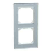Merten - Abdeckrahmen Echtglasrahmen 2-fach MEG4020-2320 Kristallweiß M-Plan