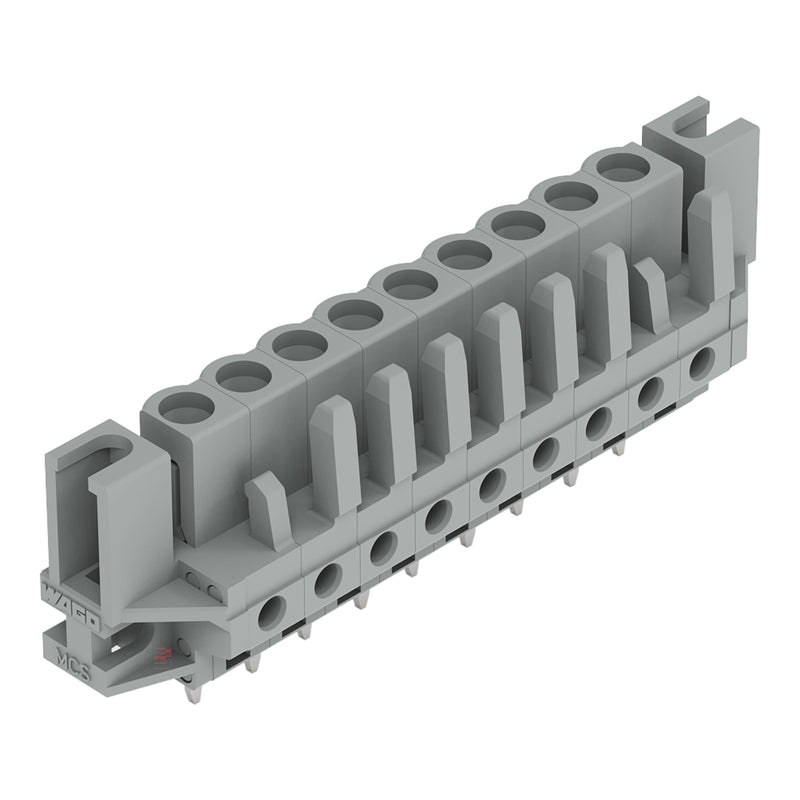 WAGO - Leiterplattensteckverbinder THT-Federleiste gerade 232-139/047-000 Rastermaß 5mm,grau − 25 Stück