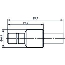 Telegärtner - Koax-Steckverbinder SMB-Kabelstecker cr/cr AU 100024858 G8 (RD-316) − 5 Stück