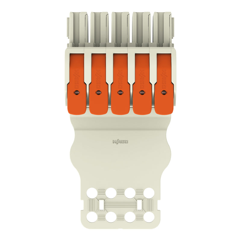 WAGO GmbH & Co. KG - Ein- und mehrpolige Klemmenleiste 1-Leiter-Federleiste Hebel 832-1105/335-000 Push-inCAGECLAMP,lgr − 10 Stück