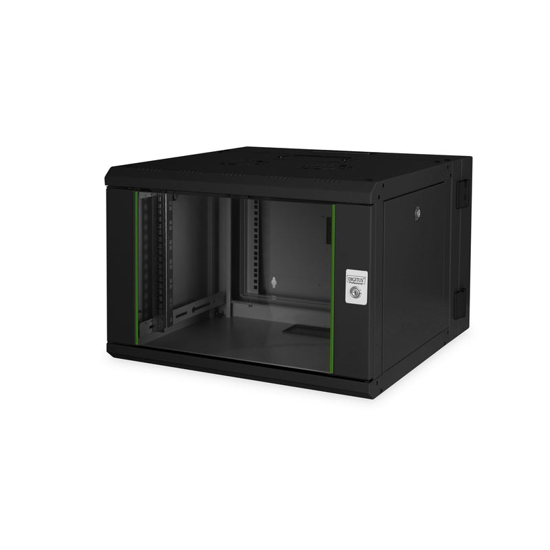 DIGITUS - Netzwerk-/Serverschrank Wandgehäuse DN-19 07-U-3-SW schwenkbar