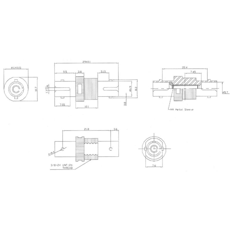 EFB-Elektronik - LWL-Kupplung Kupplung ST/ST 53103.3 Keramikhülse