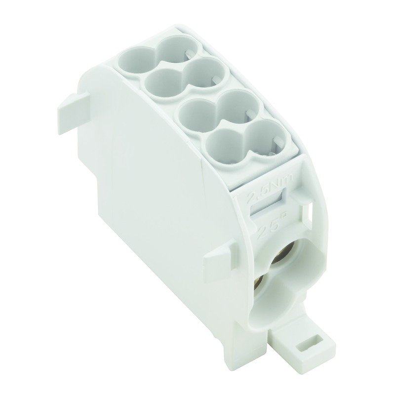 Weidmüller - Durchgangs-Reihenklemme Hauptleitungsabzweigklemme WPD 101 2X25/2X16 GY W-Reihe, TS 35 − 5 Stück