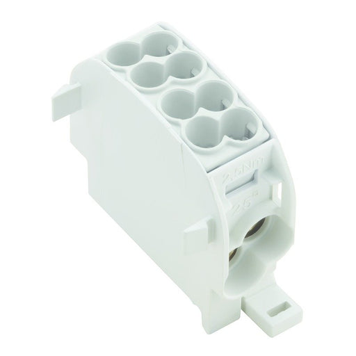 Weidmüller - Durchgangs-Reihenklemme Hauptleitungsabzweigklemme WPD 101 2X25/2X16 GY W-Reihe, TS 35 − 5 Stück