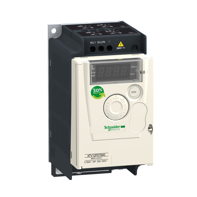 Schneider Electric - Frequenzumrichter =< 1 kV Frequenzumrichter ATV12P075M3 3ph, 200V, 0,75kW