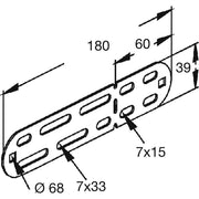 Rico - Verbinder für Kabeltragsystem Universalverbinder 151N6-A − 20 Stück
