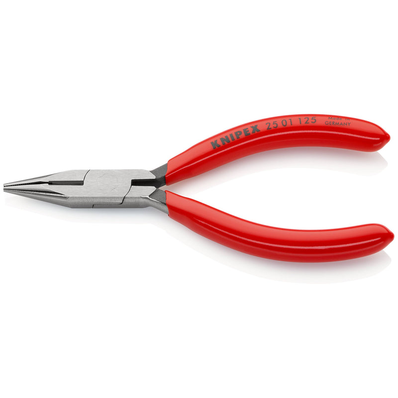 Knipex - Flachzange Flachrundzange 25 01 125 mit Schneide, 125mm