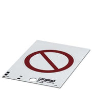 Phoenix Contact - Warn-/Hinweisschild Verbotsschild US-PML-P100 (D100) rot/weiß, d:100mm − 10 Stück