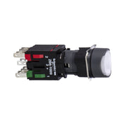 Schneider Electric - Drucktaster, Komplettgerät Leuchtdrucktaster XB6AW1B5B 1S1Ö ws rund flach