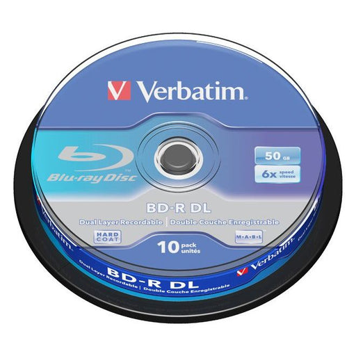 Verbatim - Speichermedium digital BD-R DL 50GB/1-6x 43746 (VE10) Cakebox (10 Disc)