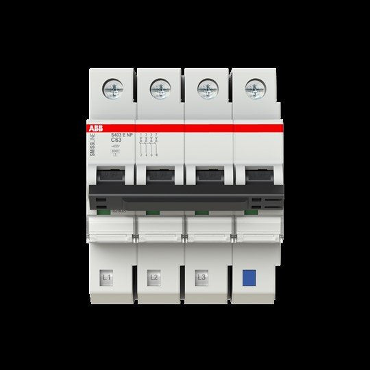 ABB Stotz S&J - Leitungsschutzschalter Sicherungsautomat S403E-C63NP TP 3PN,C,63A, 6kA