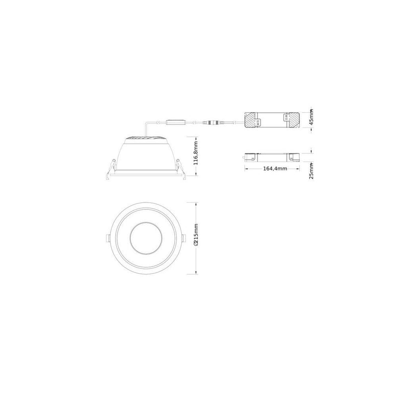 Ledvance - Downlight/Strahler/Flutlicht LED-Downlight DLCTDAD200P30WMSU19 940, DALI