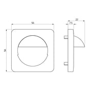 BEG Brück Electronic - Zubehör/Ersatzteile für Bewegungsmelder Zentralplatte 56x56 35127 reinweiß glänz