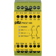 Pilz - Gerät zur Überwachung von sicherheitsgerichteten Stromkreisen Not-Aus-Schaltgerät PNOZ 16S #774076 230AC 24DC 2n/o 2so